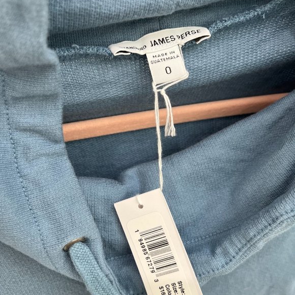 James Perse Cowl Neck Blue Sweatshirt - NWT - Picture 2 of 6